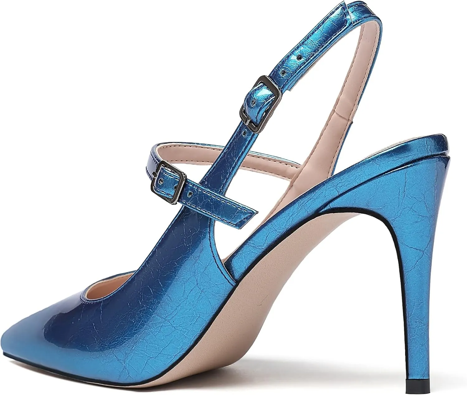 SAMMITOP Women's Pointed Toe Mary Jane Pumps Slingback High Heel Dress Shoes