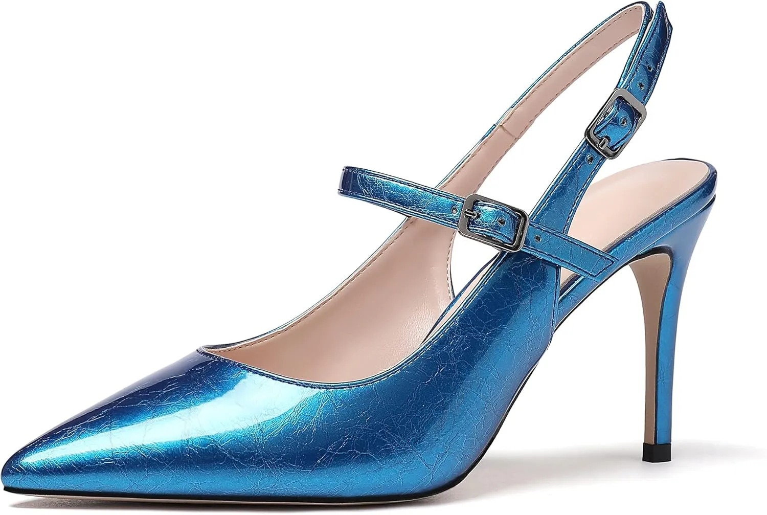 SAMMITOP Women's Pointed Toe Mary Jane Pumps Slingback High Heel Dress Shoes