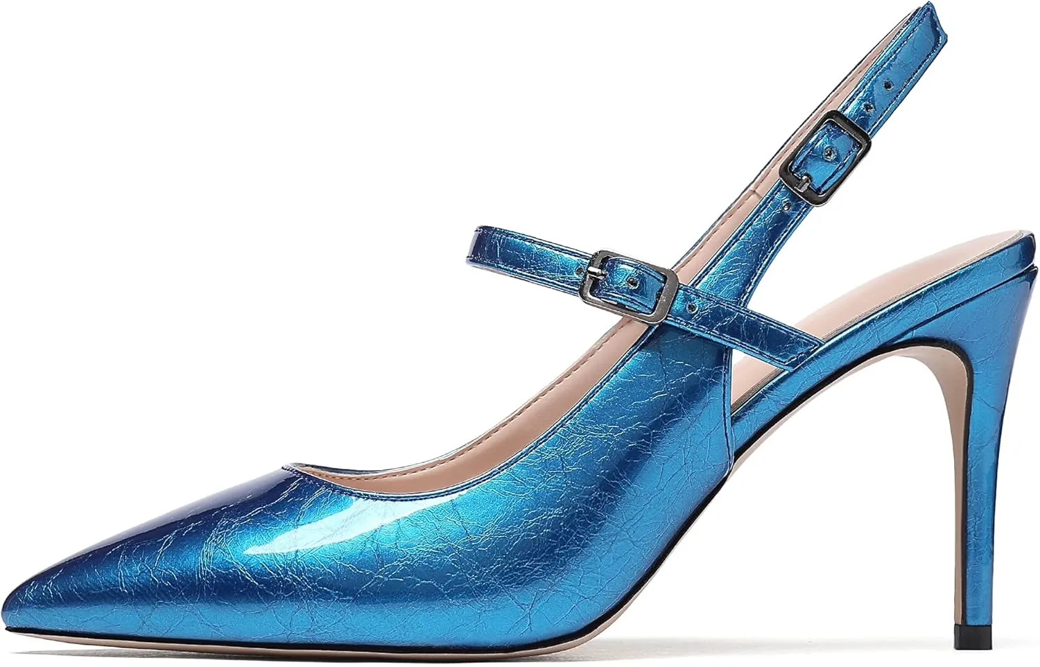 SAMMITOP Women's Pointed Toe Mary Jane Pumps Slingback High Heel Dress Shoes