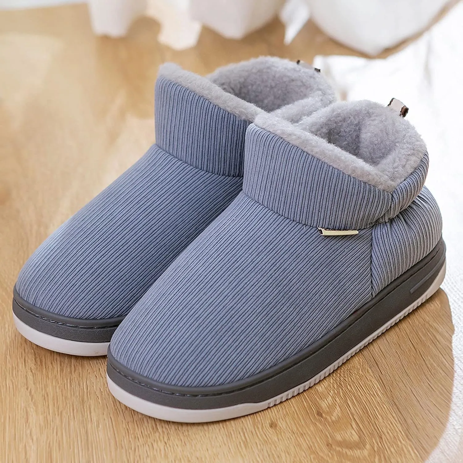 Snow Boots Men Warm Lined Footwear Waterproof Outdoor Comfort Winter Boots Slip on Ankle Booties Non-slip Climbing Shoes Hiking Boots