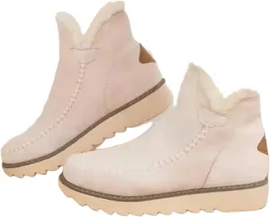 Trending Winter Boots For Women 2024 Snow Boots Anti-Slip Outdoor Loafers Shoes Warm Fur Lined Fuzzy Ankle Booties