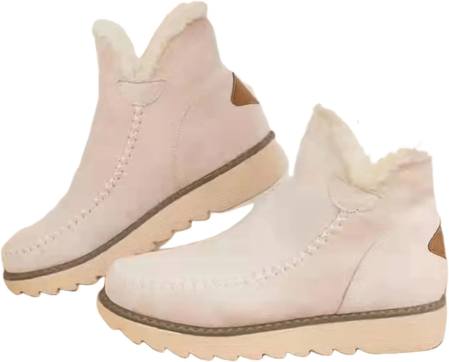 Trending Winter Boots For Women 2024 Snow Boots Anti-Slip Outdoor Loafers Shoes Warm Fur Lined Fuzzy Ankle Booties