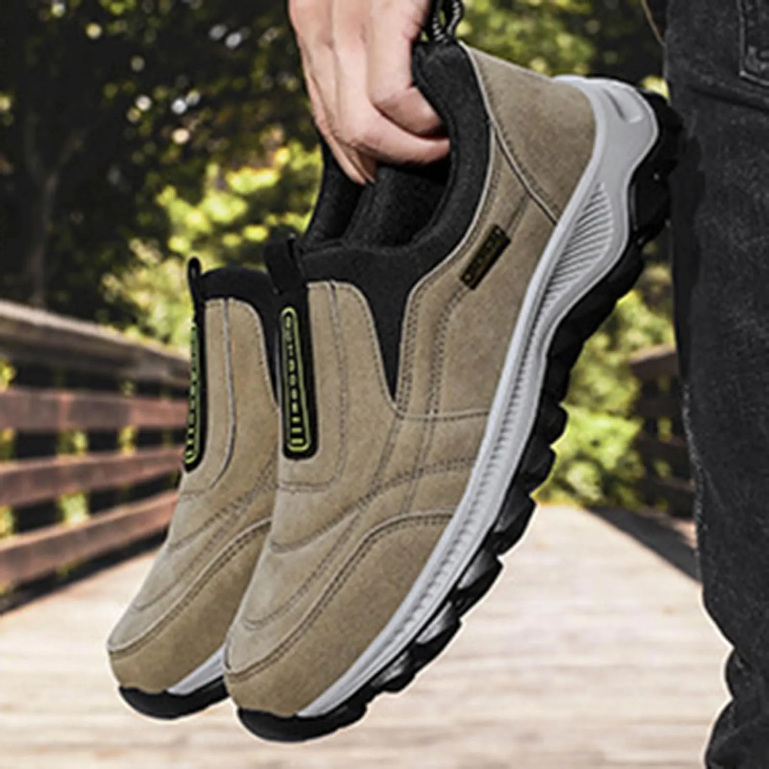 Waterproof Shoes for Men Breathable Trekking Trails Shoes Non-Slip Hiking Shoes Lightweight Casual Walking Shoes