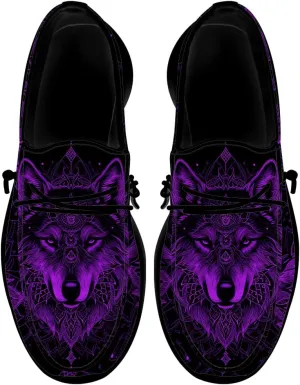 Wolf Shoes for Men Women Slip-on Loafers Mandala Print Shoes Gifts for Women Men